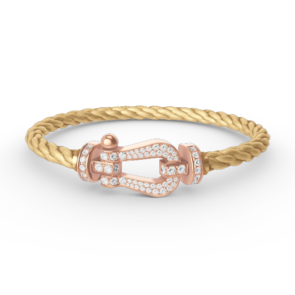 [Azure Tears]FORCE LARGE HORSESHOE FULL DIAMOND BRACELET - ROSE GOLD