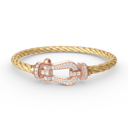 [Azure Tears]FORCE LARGE HORSESHOE FULL DIAMOND BRACELET - ROSE GOLD