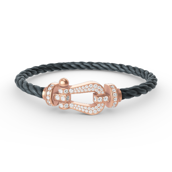 [Azure Tears]FORCE LARGE HORSESHOE FULL DIAMOND BRACELET - ROSE GOLD