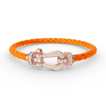 [Azure Tears]FORCE LARGE HORSESHOE FULL DIAMOND BRACELET - ROSE GOLD