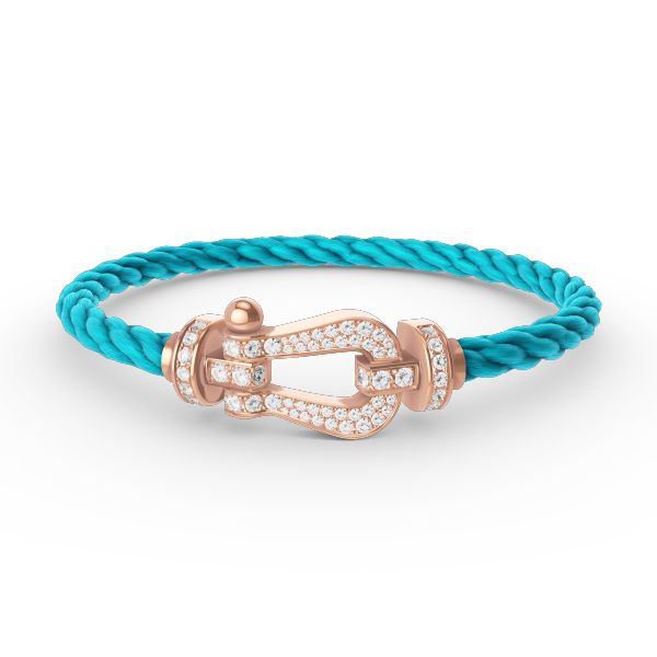 [Azure Tears]FORCE LARGE HORSESHOE FULL DIAMOND BRACELET - ROSE GOLD