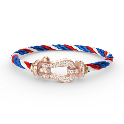 [Azure Tears]FORCE LARGE HORSESHOE FULL DIAMOND BRACELET - ROSE GOLD