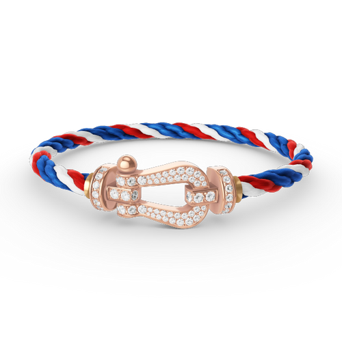[Azure Tears]FORCE LARGE HORSESHOE FULL DIAMOND BRACELET - ROSE GOLD