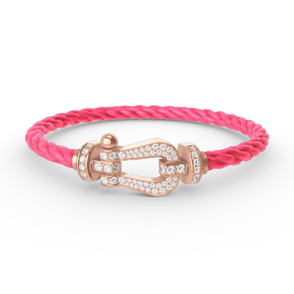 [Azure Tears]FORCE LARGE HORSESHOE FULL DIAMOND BRACELET - ROSE GOLD