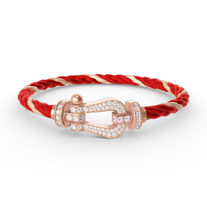 [Azure Tears]FORCE LARGE HORSESHOE FULL DIAMOND BRACELET - ROSE GOLD