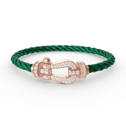 [Azure Tears]FORCE LARGE HORSESHOE FULL DIAMOND BRACELET - ROSE GOLD