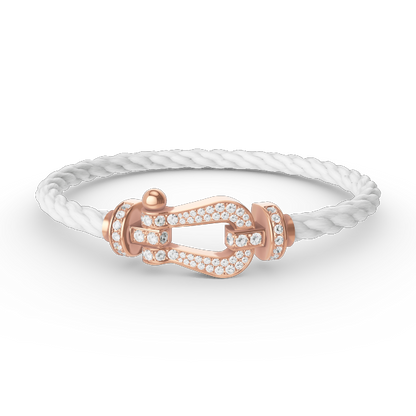[Azure Tears]FORCE LARGE HORSESHOE FULL DIAMOND BRACELET - ROSE GOLD