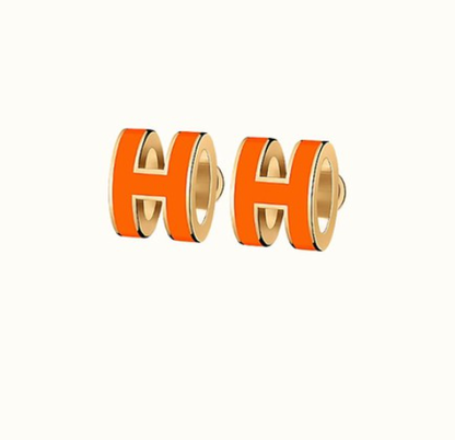 [Azure Tears]MINI POP H EARRINGS ORANGE