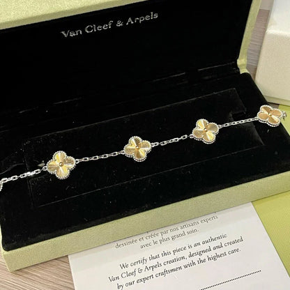 [Azure Tears]LUCKY CLOVER 5-MOTIF BRACELET - LASER COLLECTION