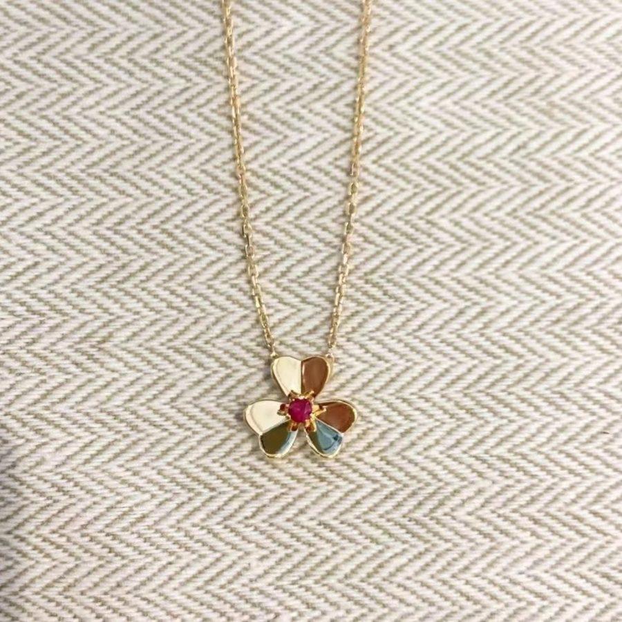 [Azure Tears]FRIVOLE FLORAL CHARM NECKLACE