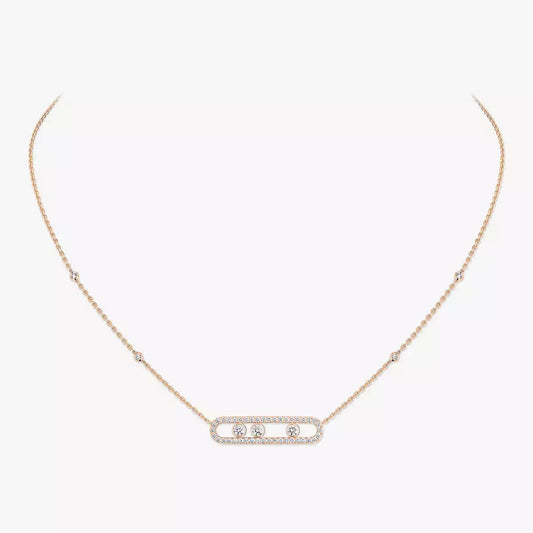 [Azure Tears]MOVE PAVÉ FULL DIAMOND NECKLACE