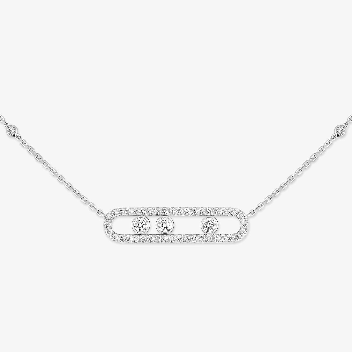 [Azure Tears]MOVE PAVÉ FULL DIAMOND NECKLACE