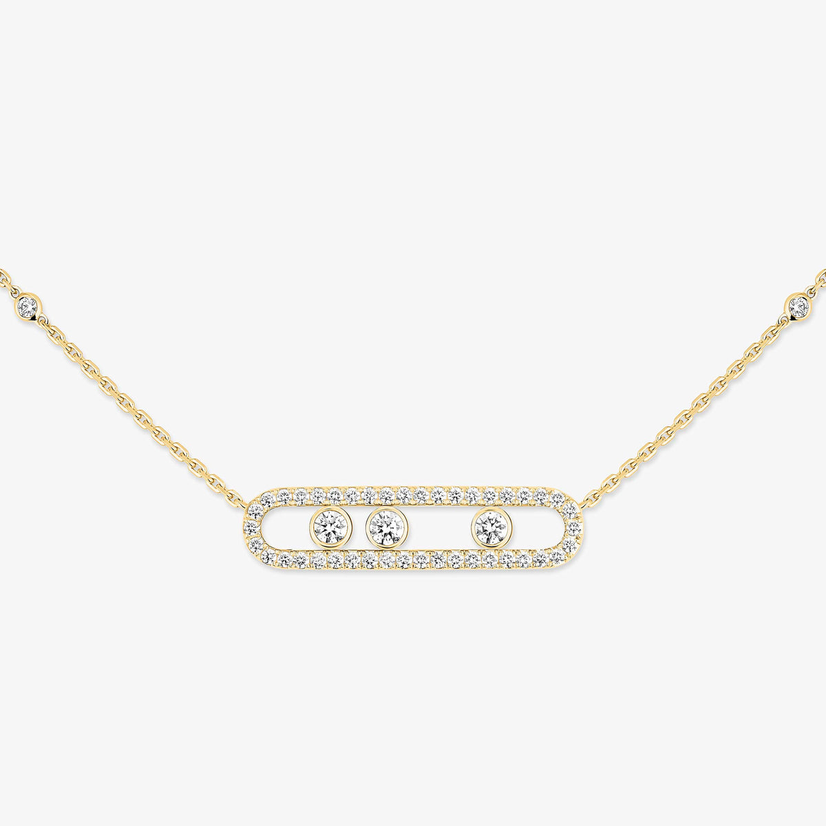 [Azure Tears]MOVE PAVÉ FULL DIAMOND NECKLACE