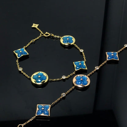 [Azure Tears]STAR AND SUN 4 MOTIF BLUE BRACELET