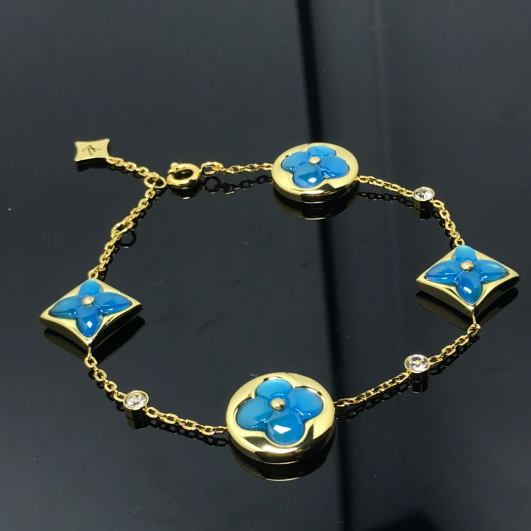 [Azure Tears]STAR AND SUN 4 MOTIF BLUE BRACELET