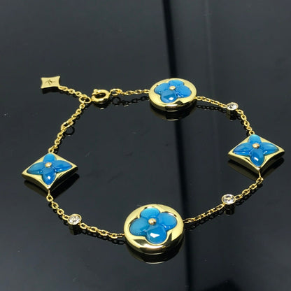 [Azure Tears]STAR AND SUN 4 MOTIF BLUE BRACELET