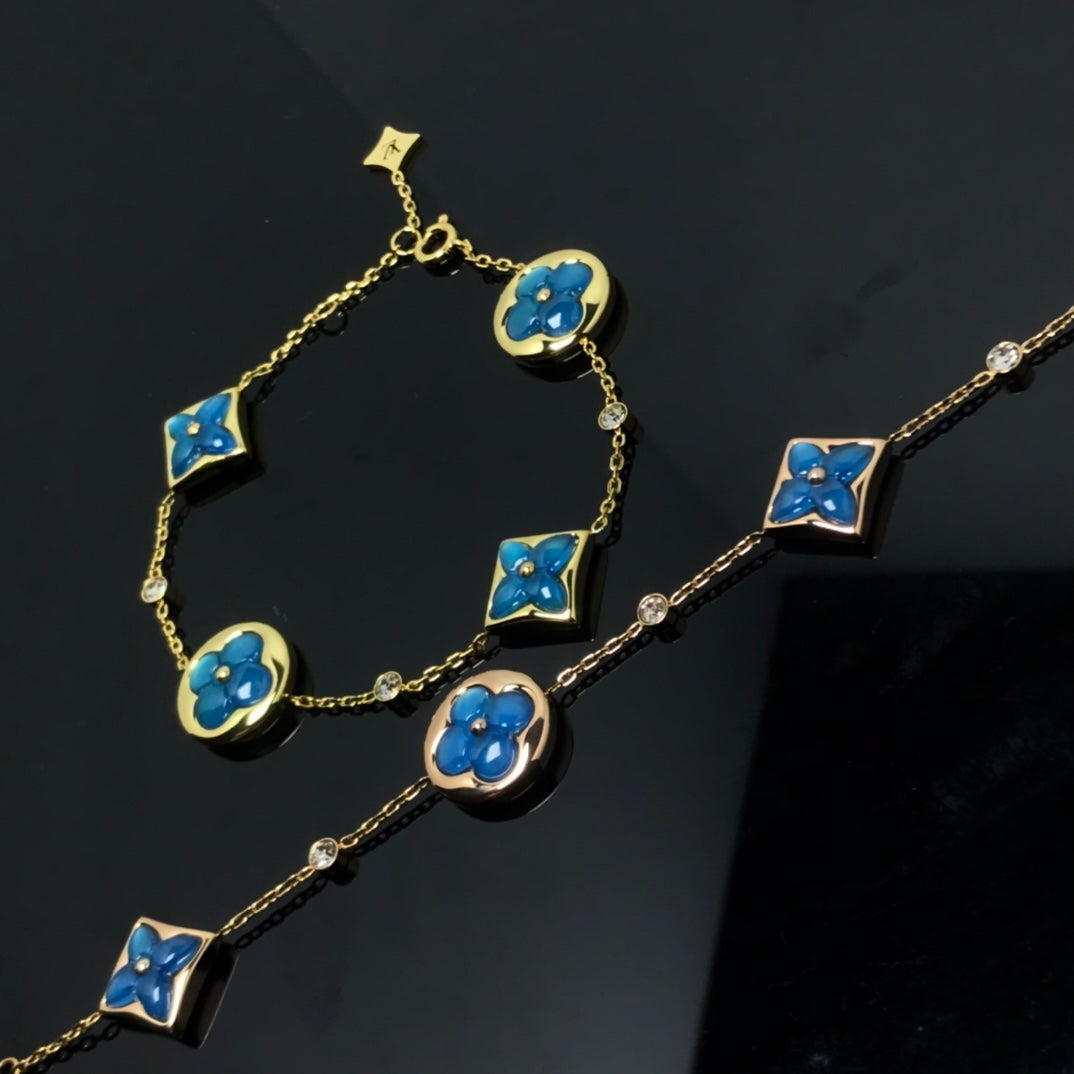 [Azure Tears]STAR AND SUN 4 MOTIF BLUE BRACELET