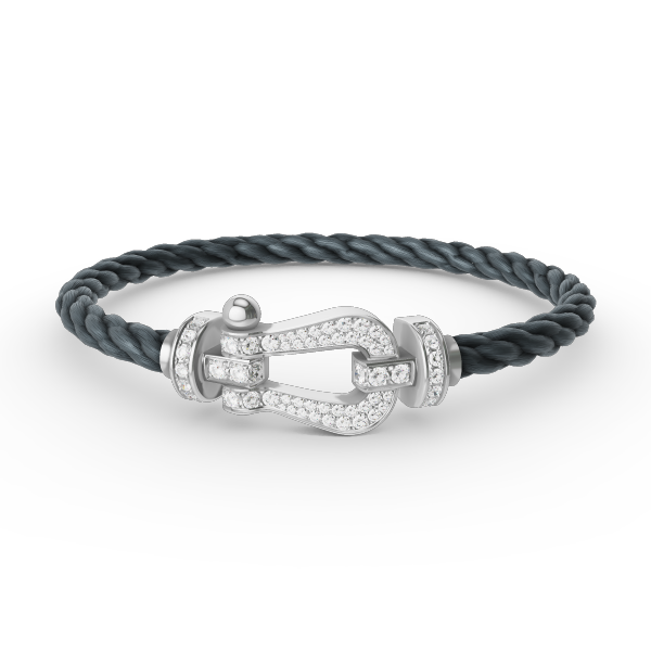 [Azure Tears]FORCE LARGE HORSESHOE FULL DIAMOND BRACELET - WHITE GOLD