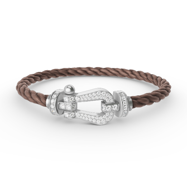 [Azure Tears]FORCE LARGE HORSESHOE FULL DIAMOND BRACELET - WHITE GOLD