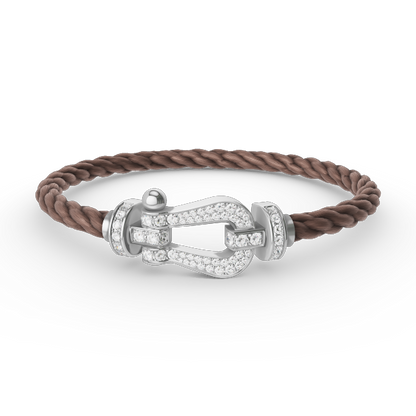[Azure Tears]FORCE LARGE HORSESHOE FULL DIAMOND BRACELET - WHITE GOLD