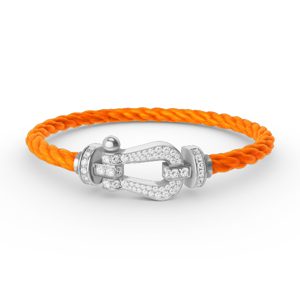 [Azure Tears]FORCE LARGE HORSESHOE FULL DIAMOND BRACELET - WHITE GOLD