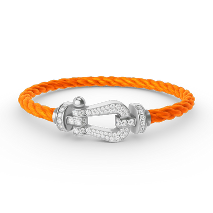 [Azure Tears]FORCE LARGE HORSESHOE FULL DIAMOND BRACELET - WHITE GOLD