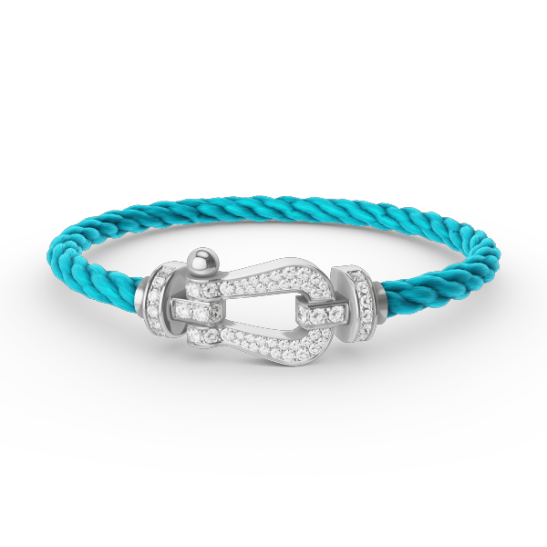 [Azure Tears]FORCE LARGE HORSESHOE FULL DIAMOND BRACELET - WHITE GOLD