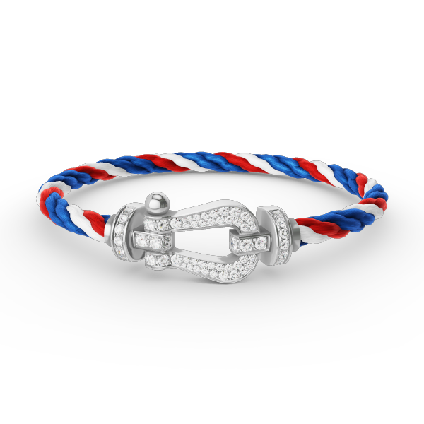 [Azure Tears]FORCE LARGE HORSESHOE FULL DIAMOND BRACELET - WHITE GOLD