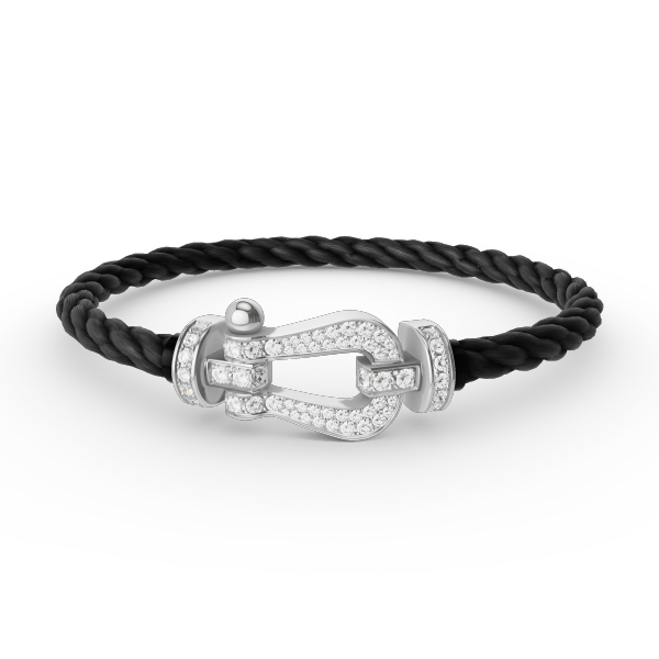 [Azure Tears]FORCE LARGE HORSESHOE FULL DIAMOND BRACELET - WHITE GOLD