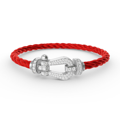 [Azure Tears]FORCE LARGE HORSESHOE FULL DIAMOND BRACELET - WHITE GOLD