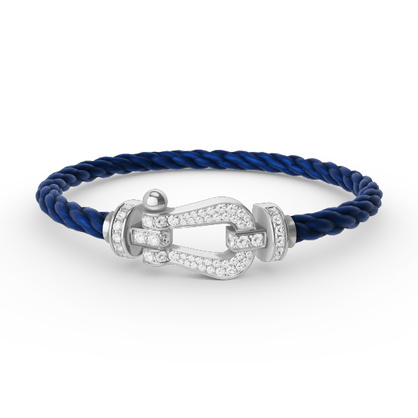 [Azure Tears]FORCE LARGE HORSESHOE FULL DIAMOND BRACELET - WHITE GOLD