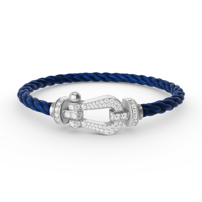 [Azure Tears]FORCE LARGE HORSESHOE FULL DIAMOND BRACELET - WHITE GOLD