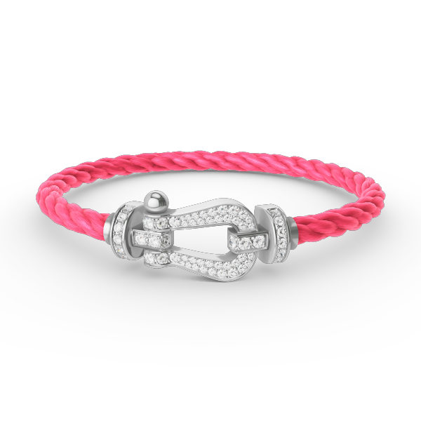 [Azure Tears]FORCE LARGE HORSESHOE FULL DIAMOND BRACELET - WHITE GOLD
