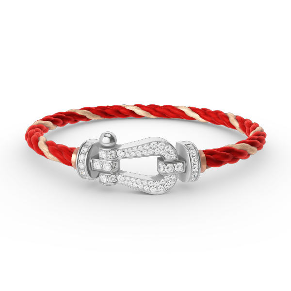 [Azure Tears]FORCE LARGE HORSESHOE FULL DIAMOND BRACELET - WHITE GOLD