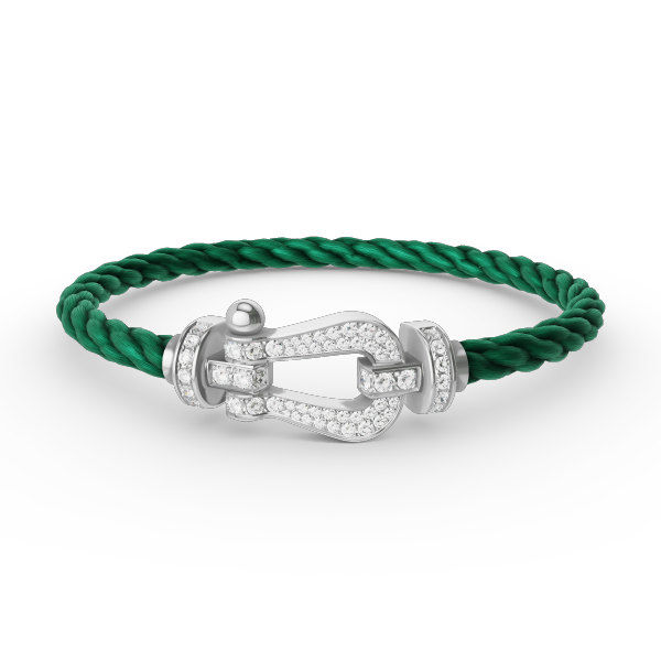 [Azure Tears]FORCE LARGE HORSESHOE FULL DIAMOND BRACELET - WHITE GOLD