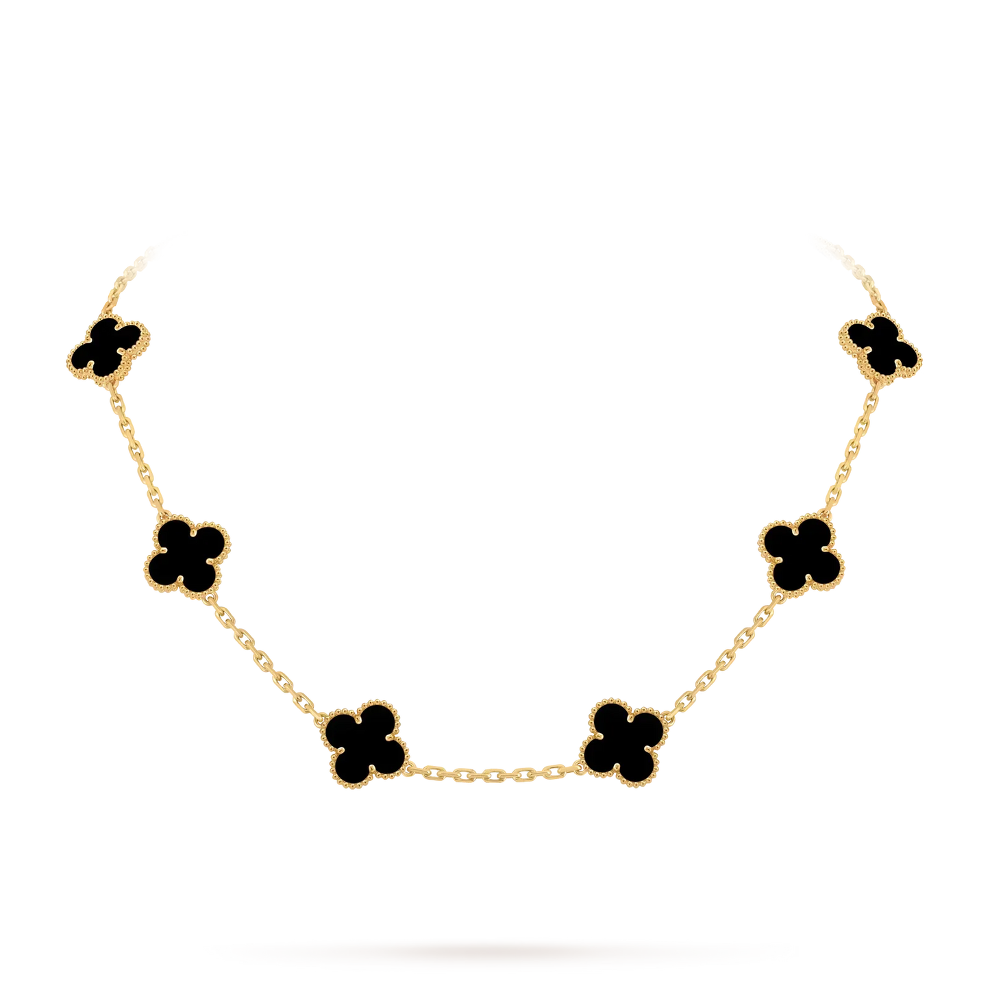 [Azure Tears]CLASSIC LUCKY 10-MOTIF CLOVER NECKLACE GOLD COLLECTION